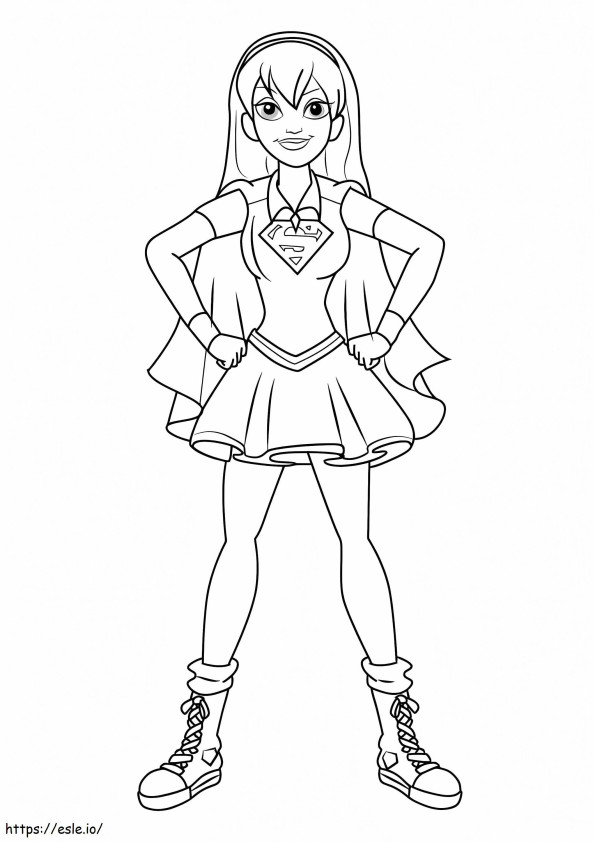 Supergirl 4 coloring page