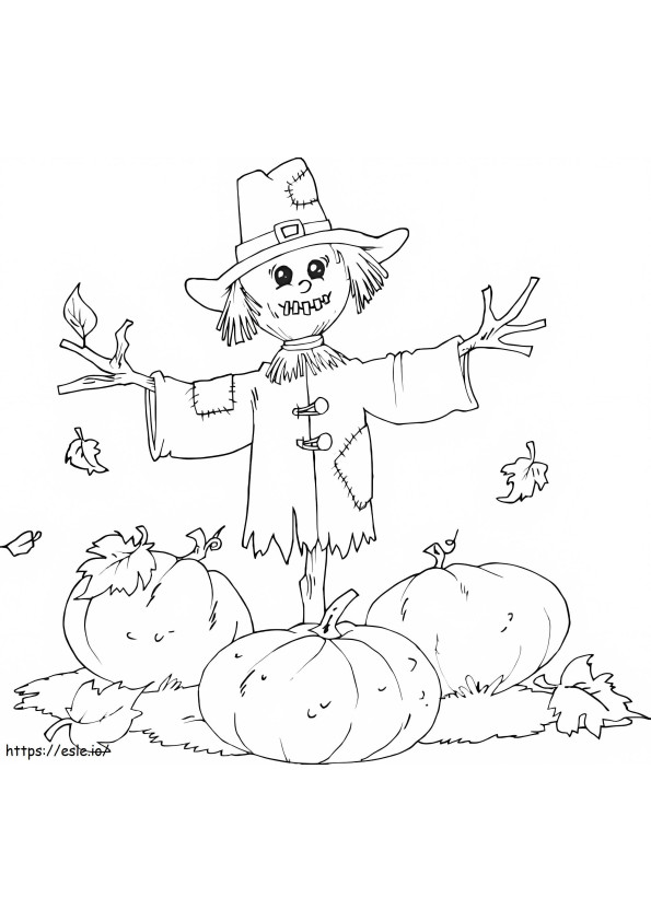 Scarecrow Pumpkin Patch värityskuva