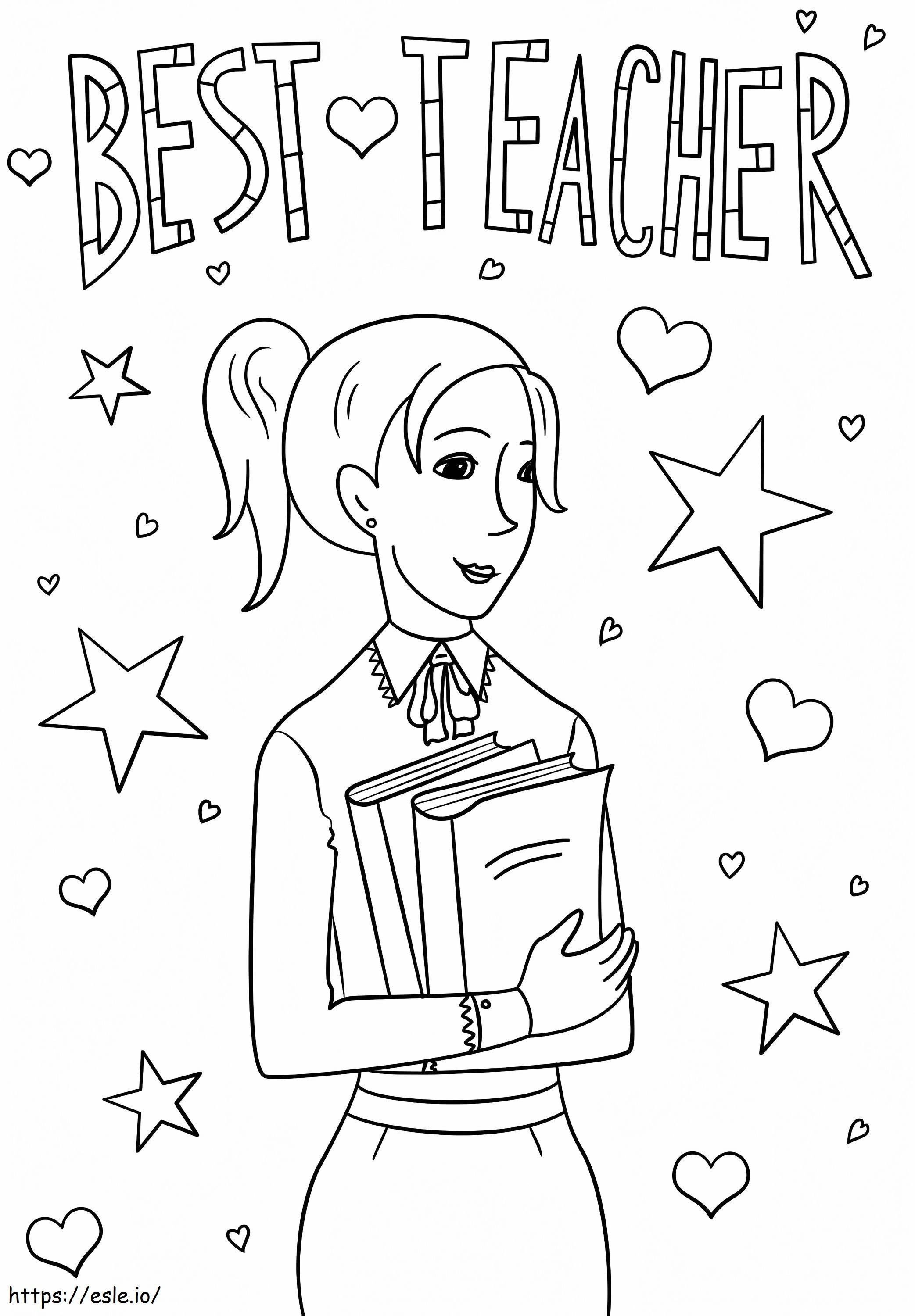 Best Teacher coloring page