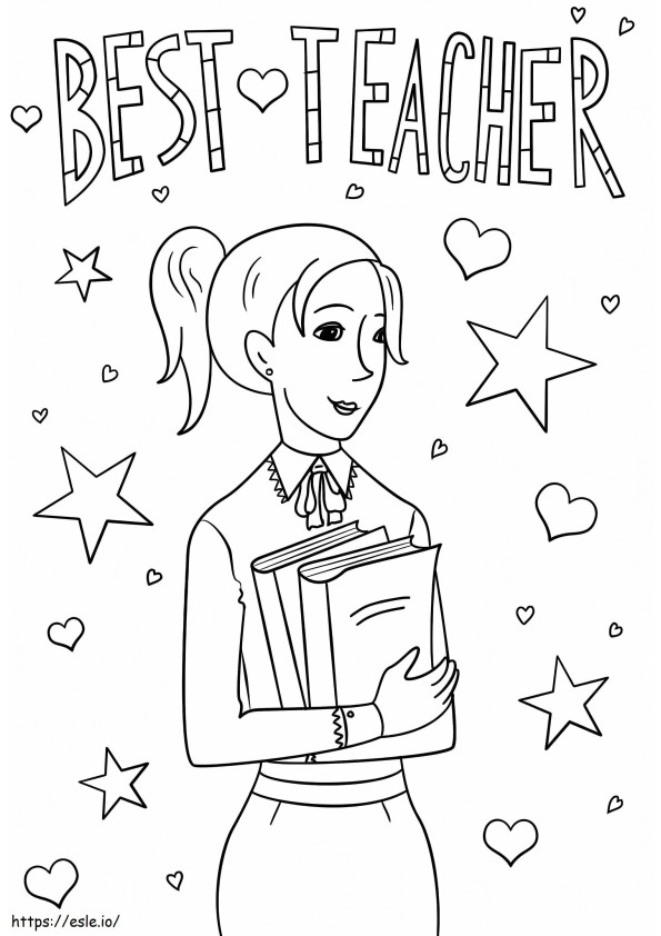 Best Teacher coloring page