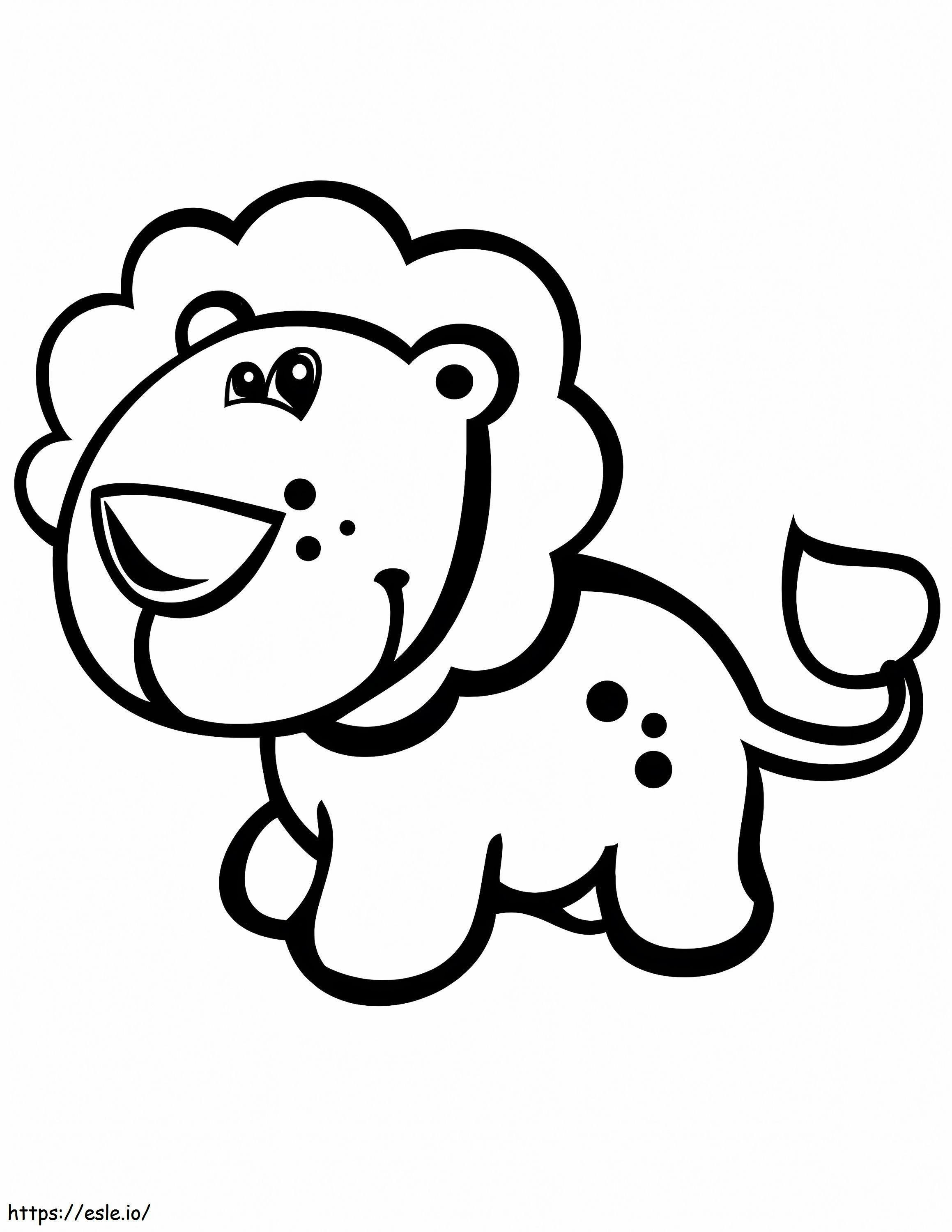 Kawaii Lion coloring page