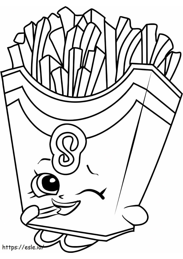 CURLY FRIES Shopkin coloring page
