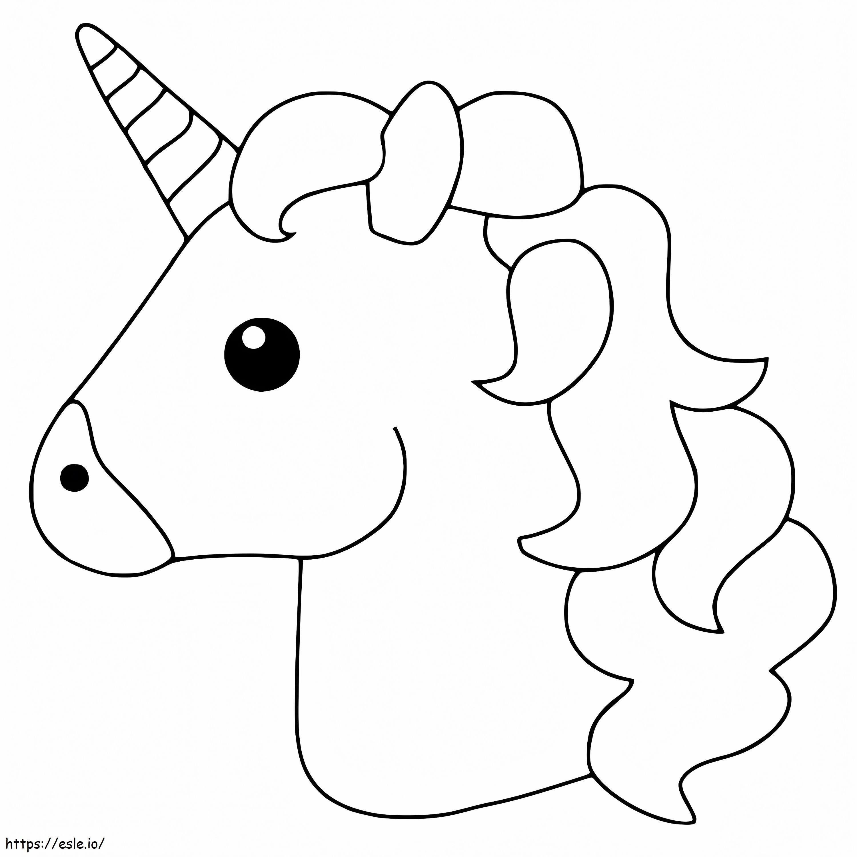 Unicorn Emoji värityskuva