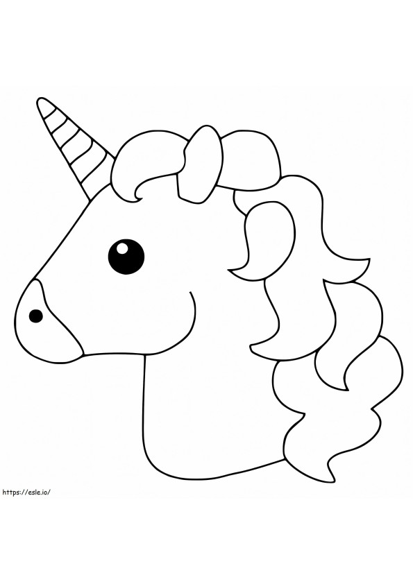 Emoji dell'unicorno da colorare