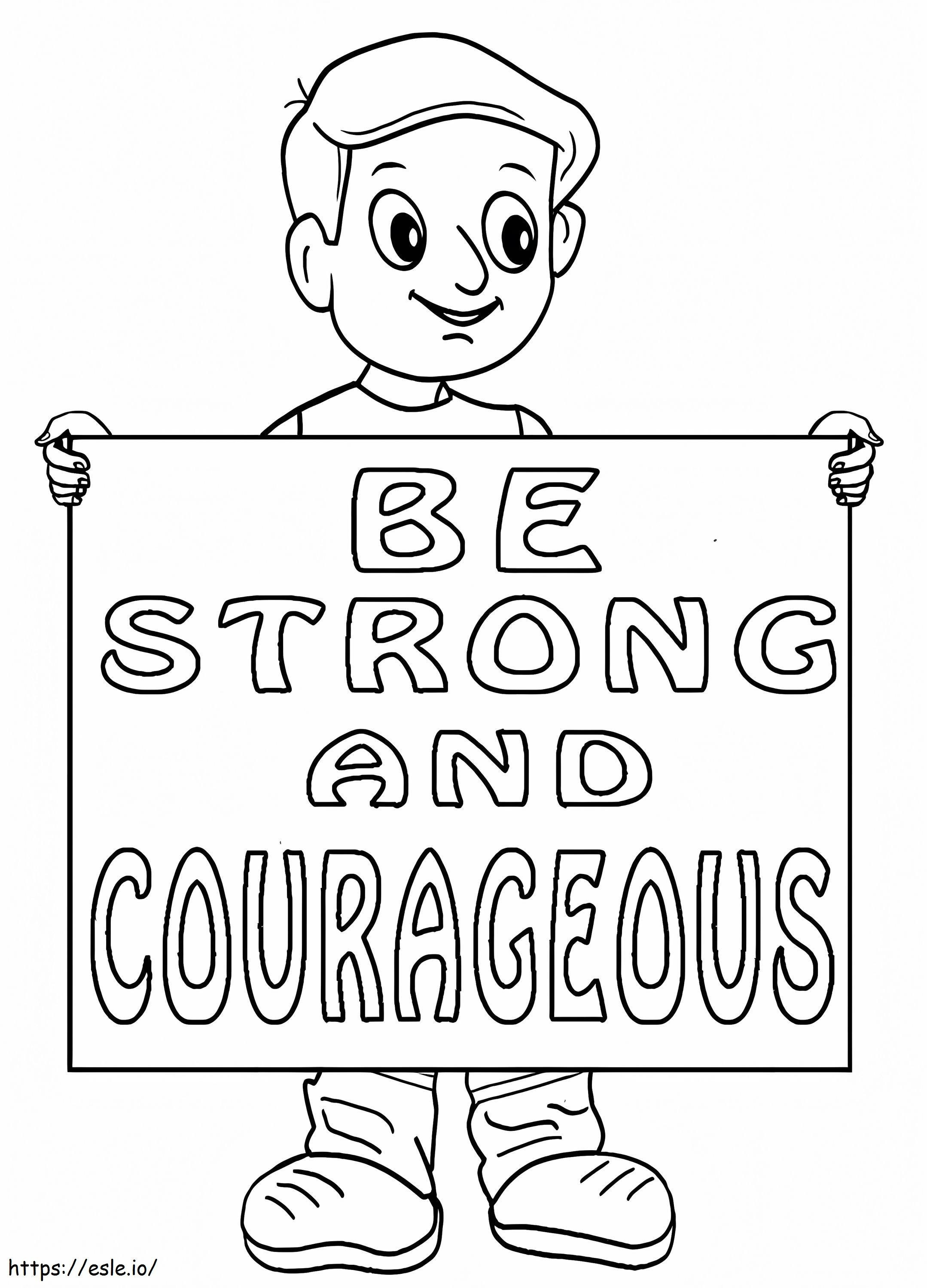 Courageous coloring page