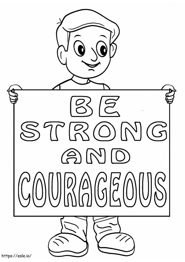 Courageous coloring page