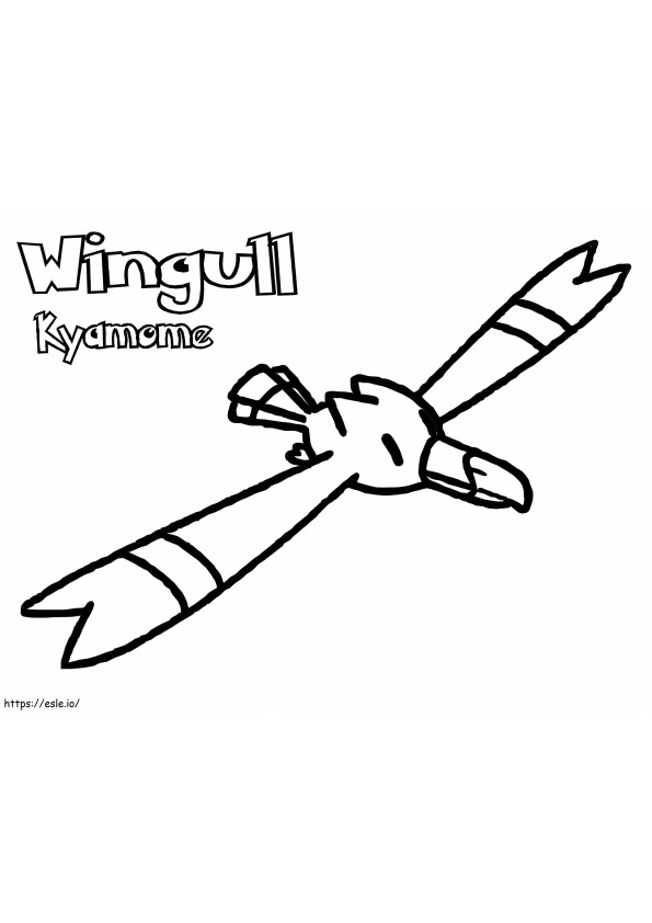 Pokemon Wingull yang dapat dicetak Gambar Mewarnai