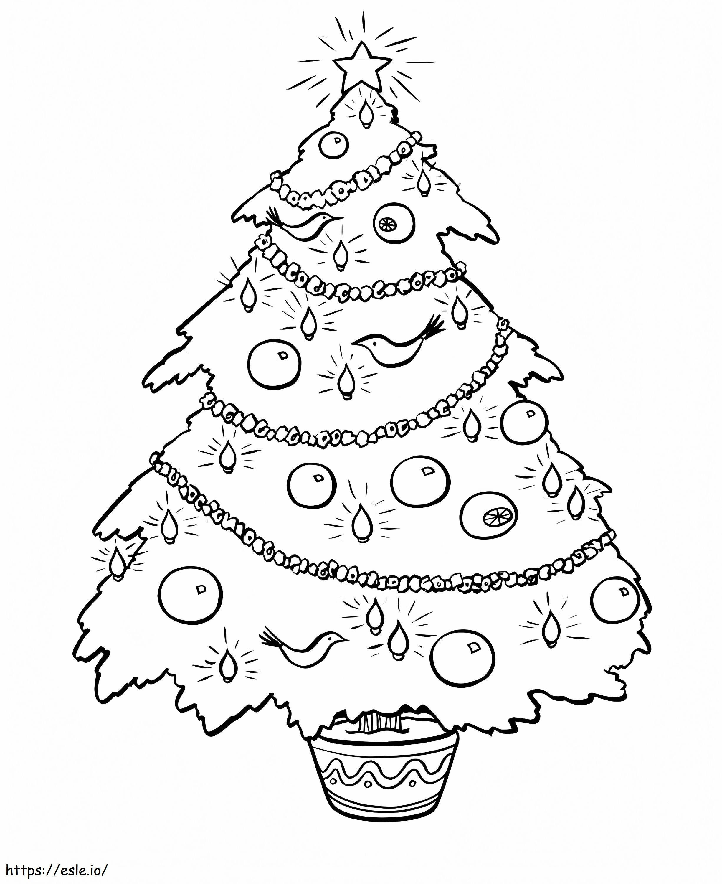 Small Christmas Tree coloring page