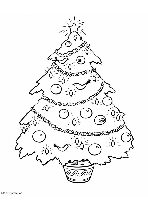 Small Christmas Tree coloring page
