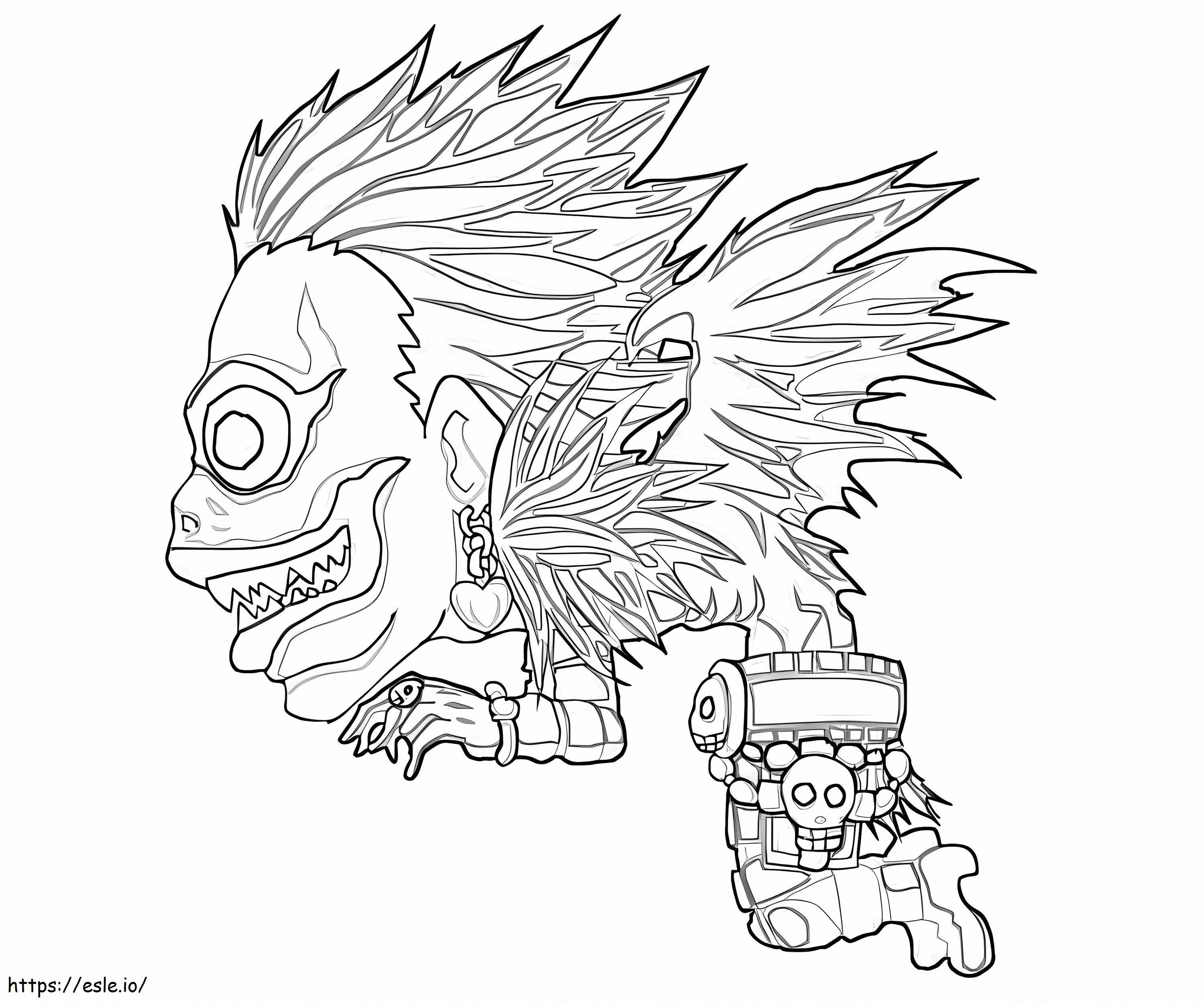 Ryuk From Death Note 3 coloring page
