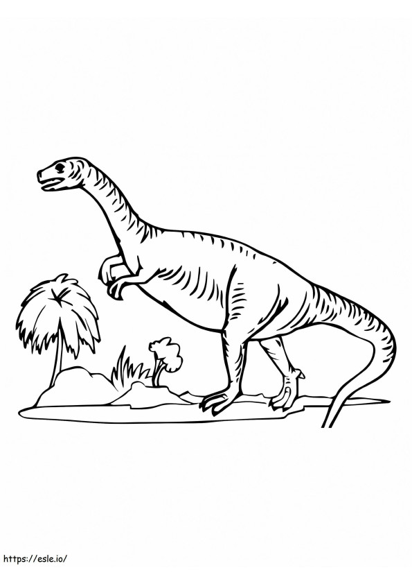 Plateosaurus-dinosaurussen kleurplaat
