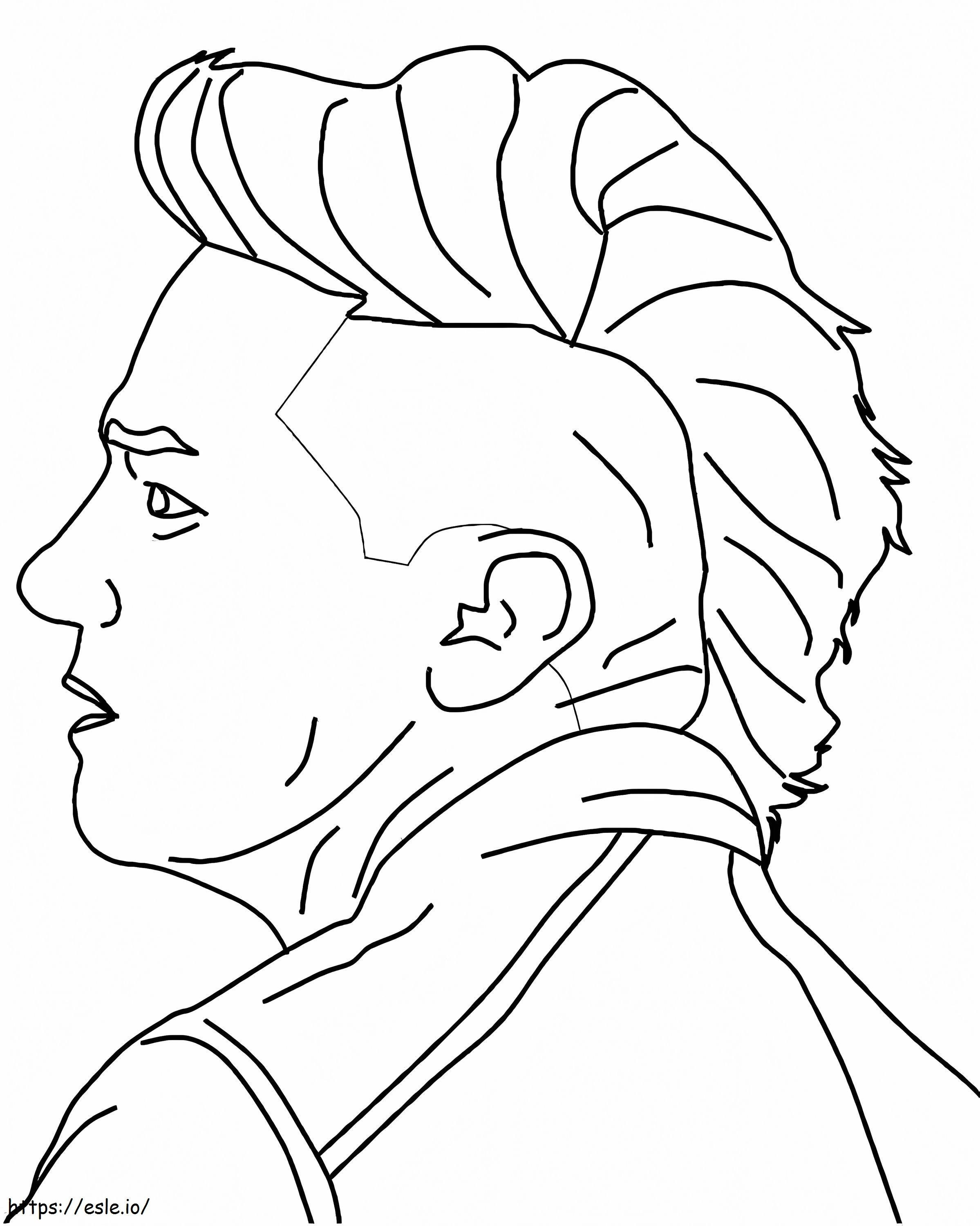 Face Hawkeye In Endgame coloring page