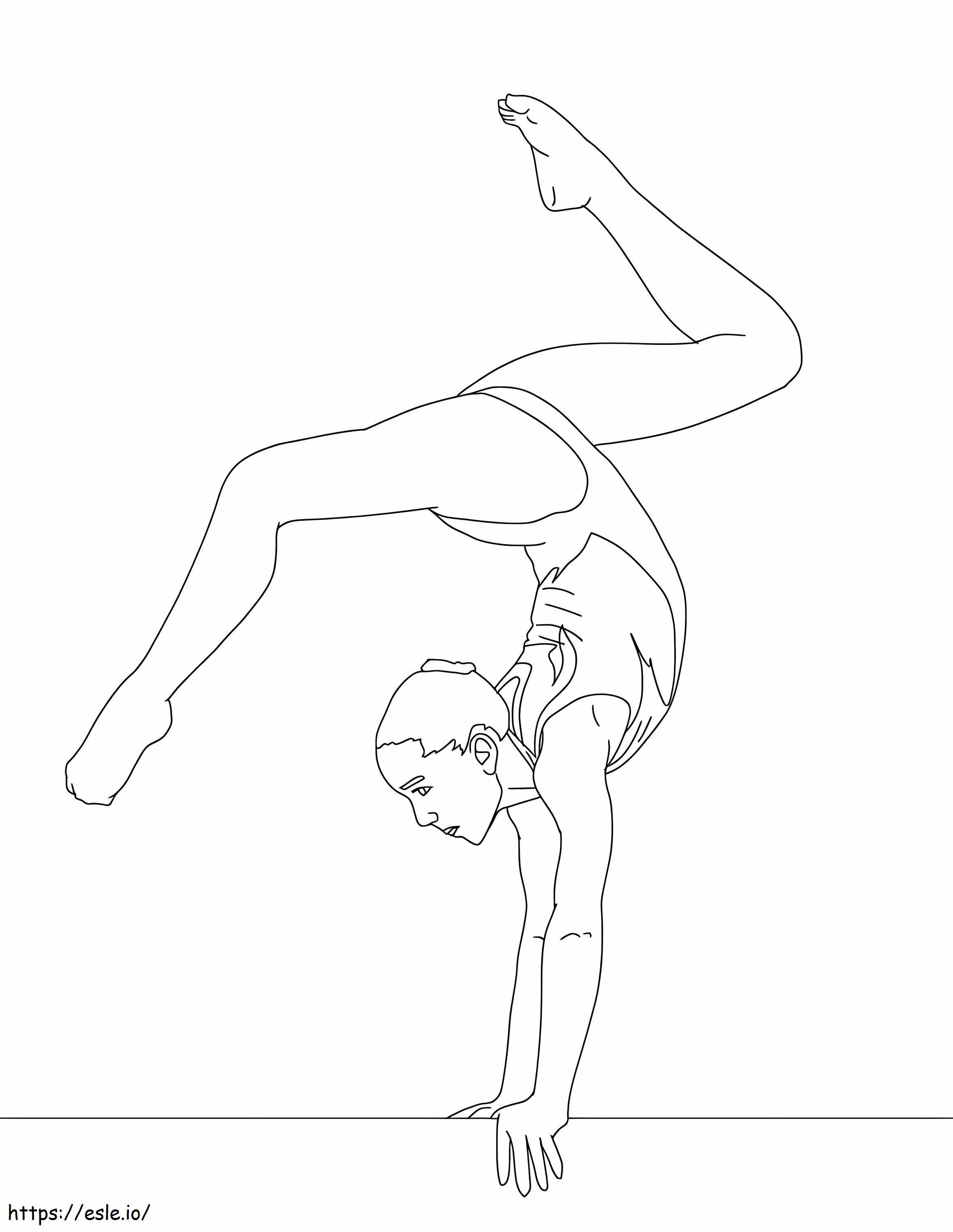 Teljes bekapcsolás Balance Beam gimnasztika kifestő