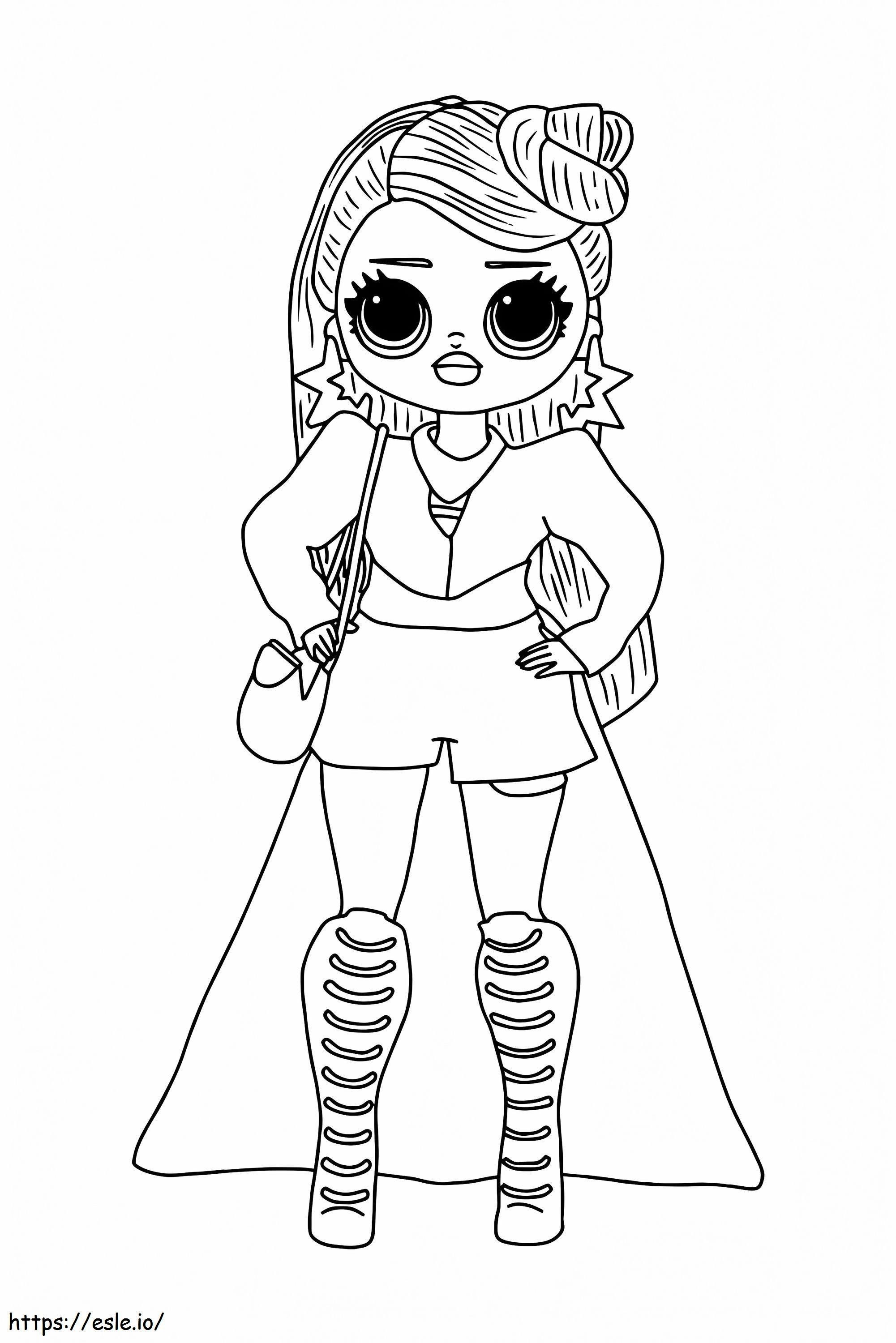 Miss Independence LOL OMG Coloring Page