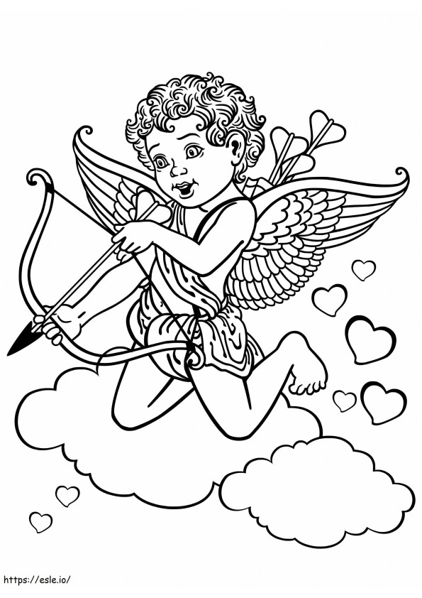 Coloriage Cupidon de base à imprimer dessin