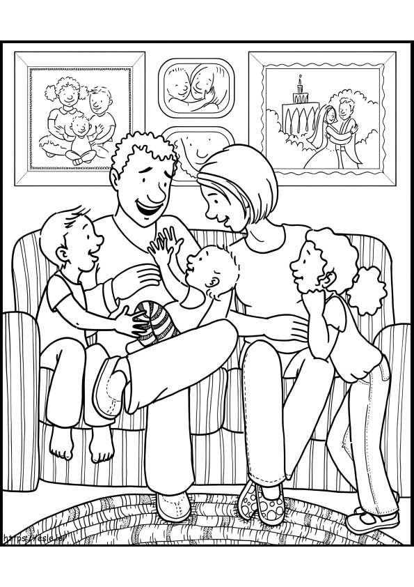 Famiglia Nel Soggiorno