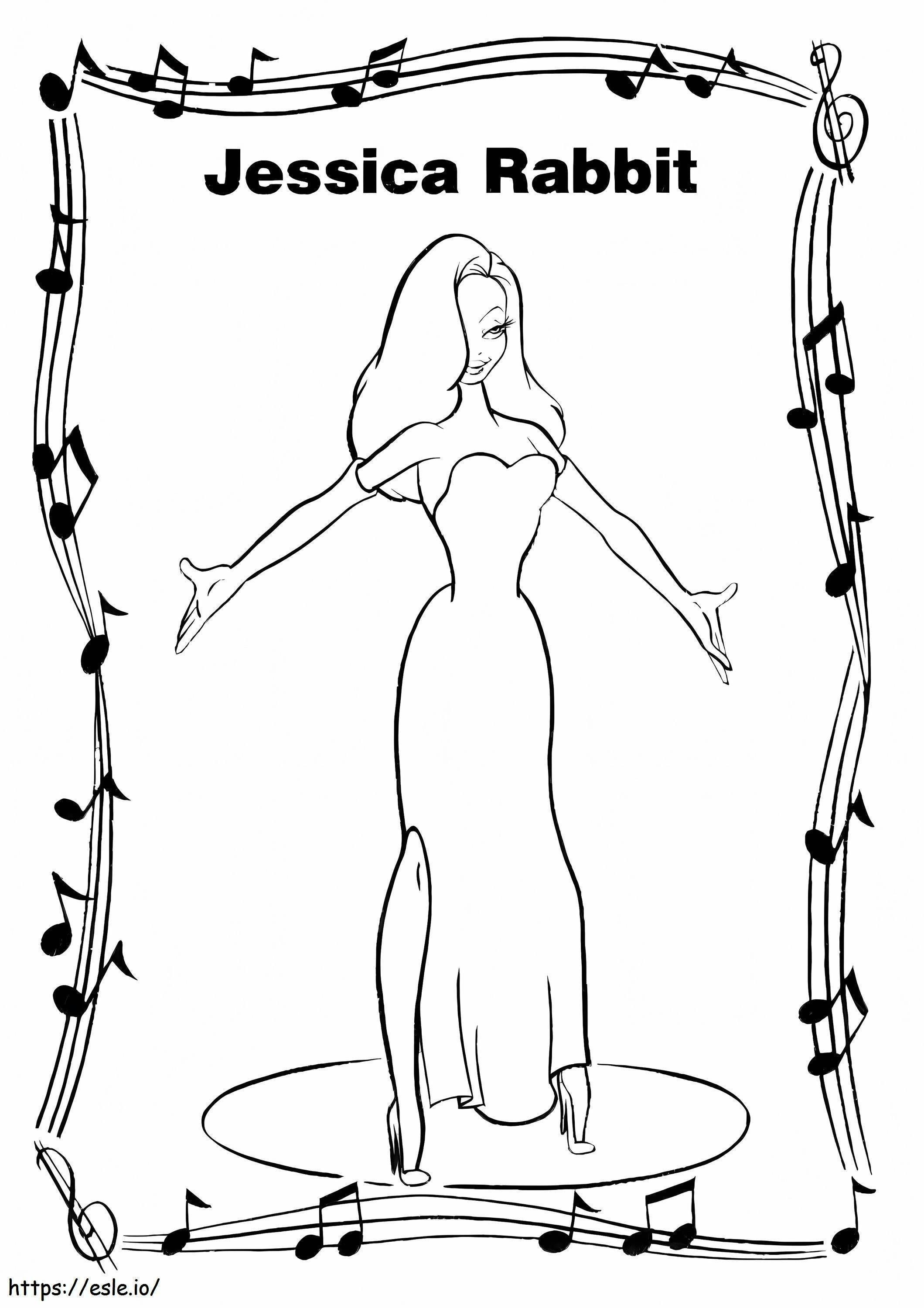 Awesome Jessica Rabbit coloring page