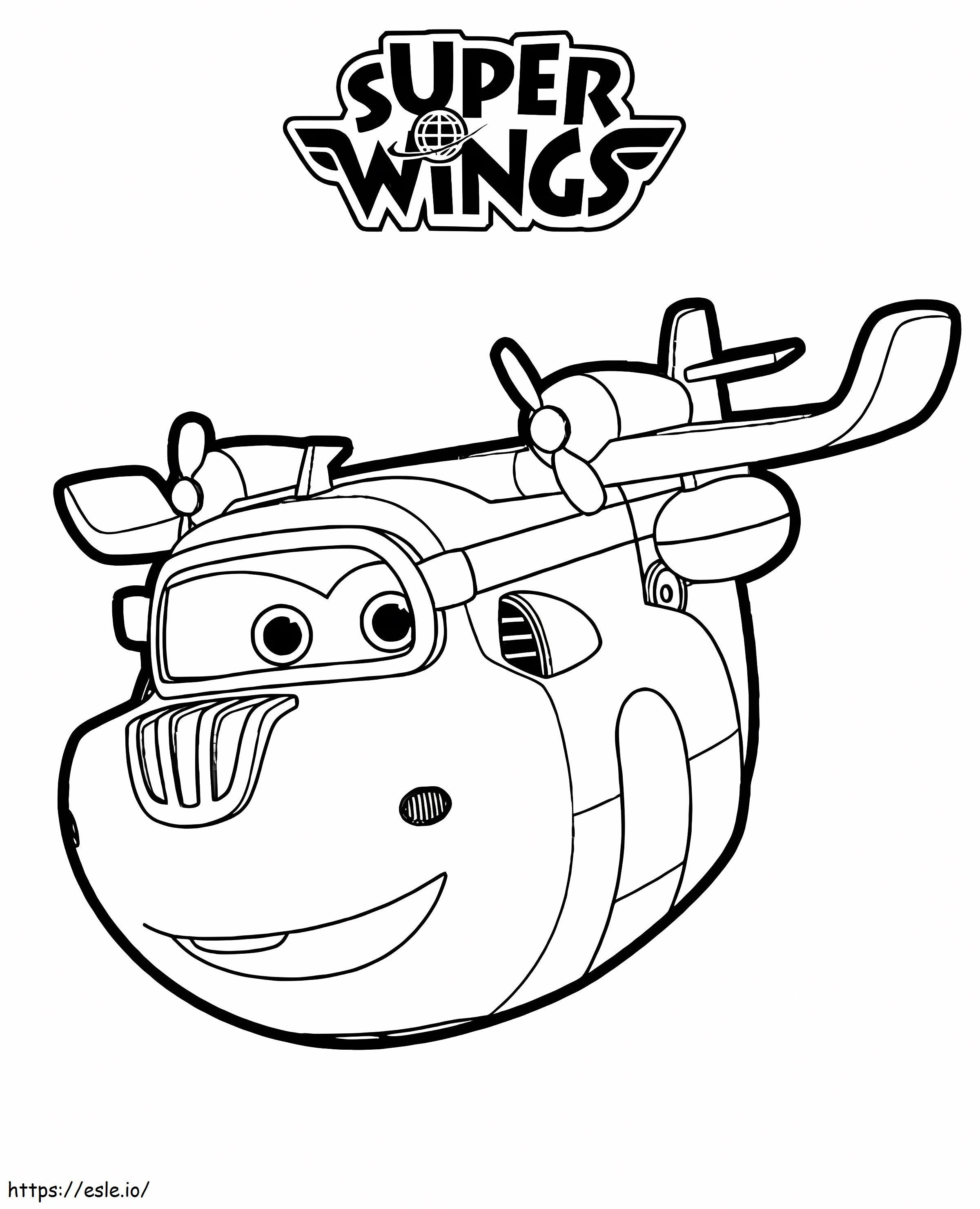 Donnie Super Wings lächelt ausmalbilder