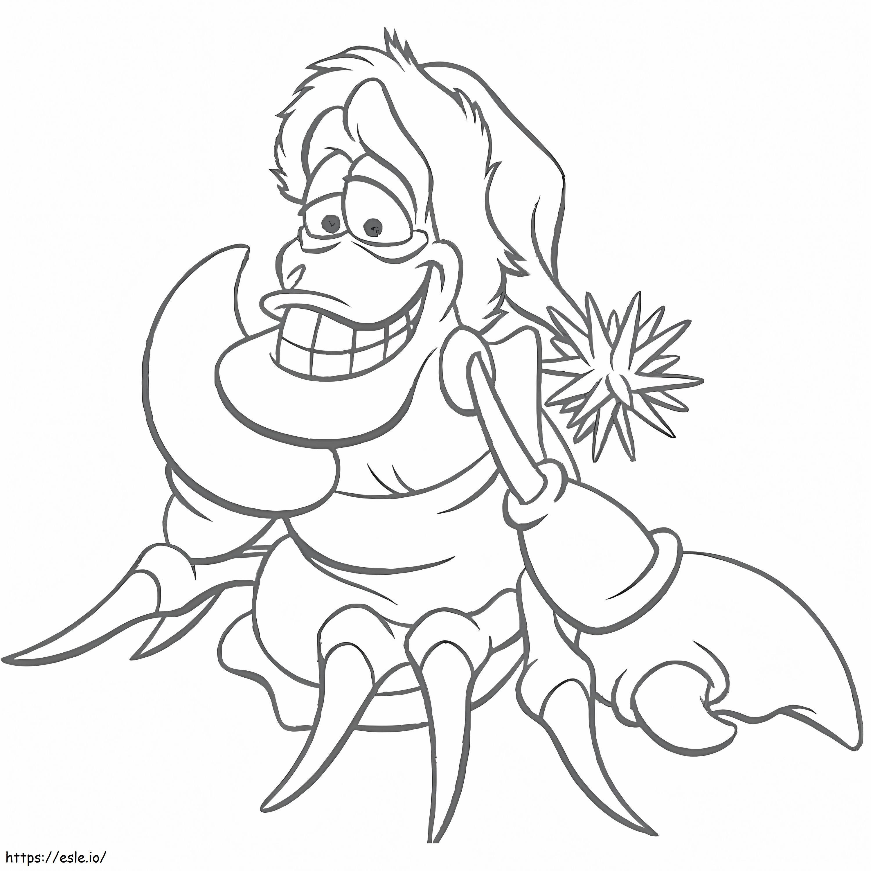 Sebastian Disney Christmas coloring page