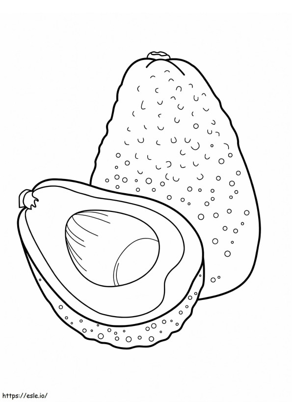 Avocado coloring page
