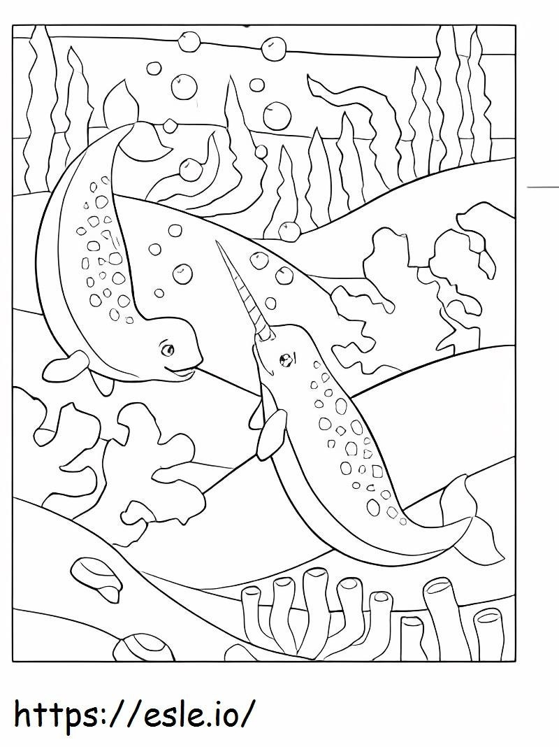 Dos Mar Unicorn coloring page