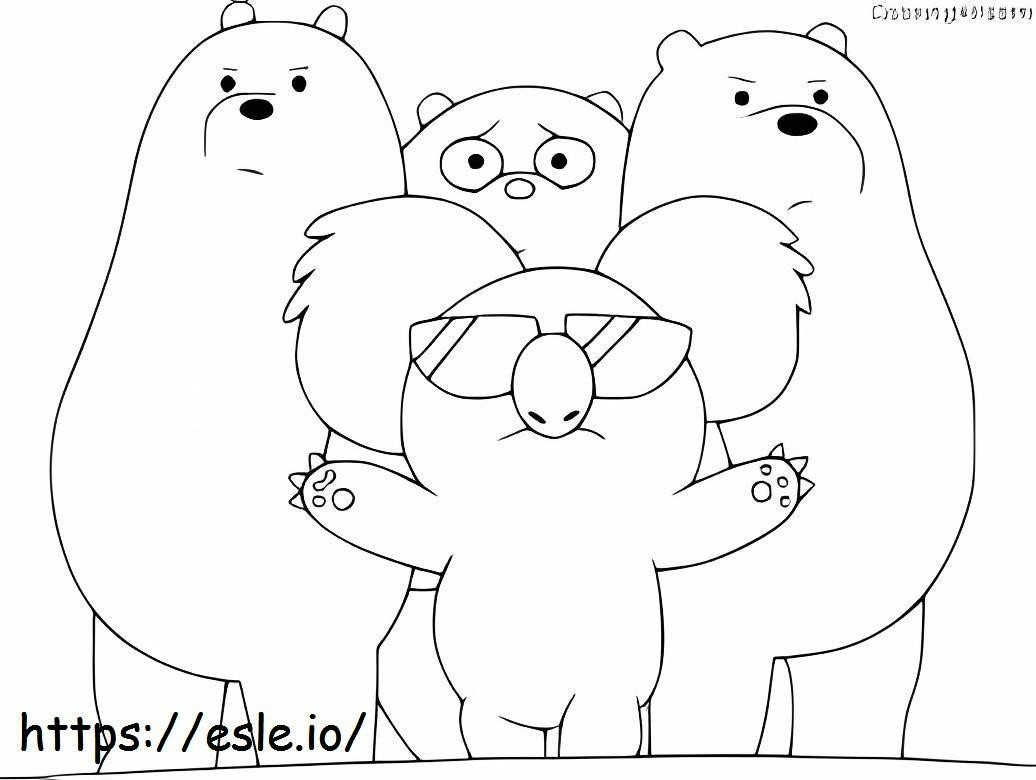 Great Nom Nom And Three Bears coloring page