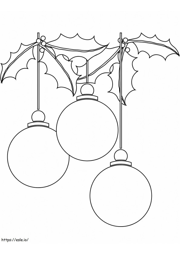 Christmas Ball Ornaments coloring page