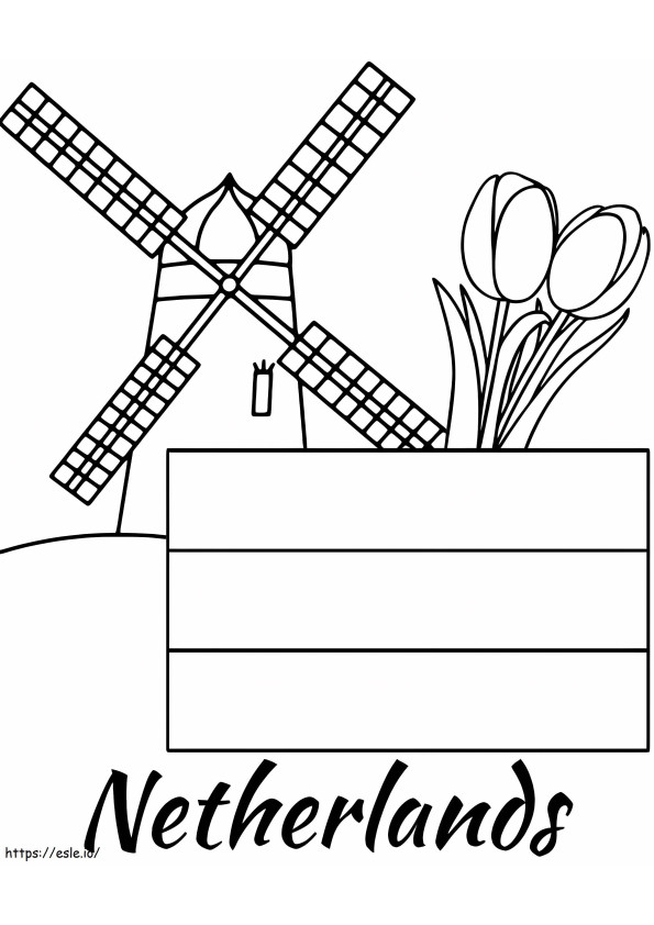 The Netherlands coloring page