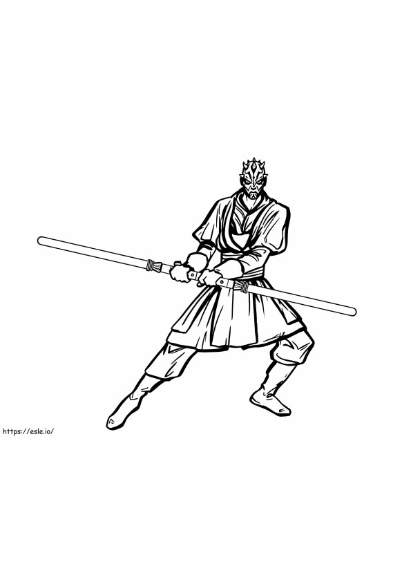 Darth Maul From Star Wars coloring page