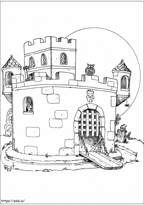 Coloriage Château du Dr Claw à imprimer dessin