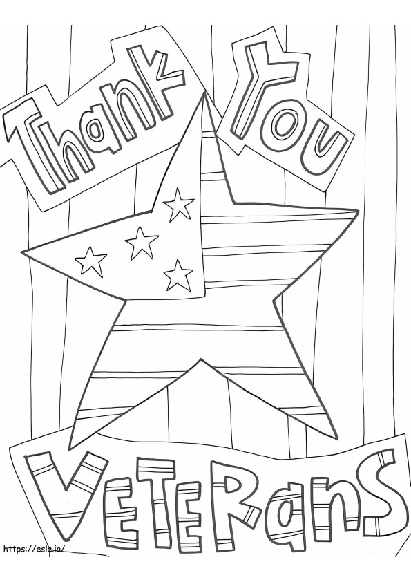 Thank You Veterans coloring page