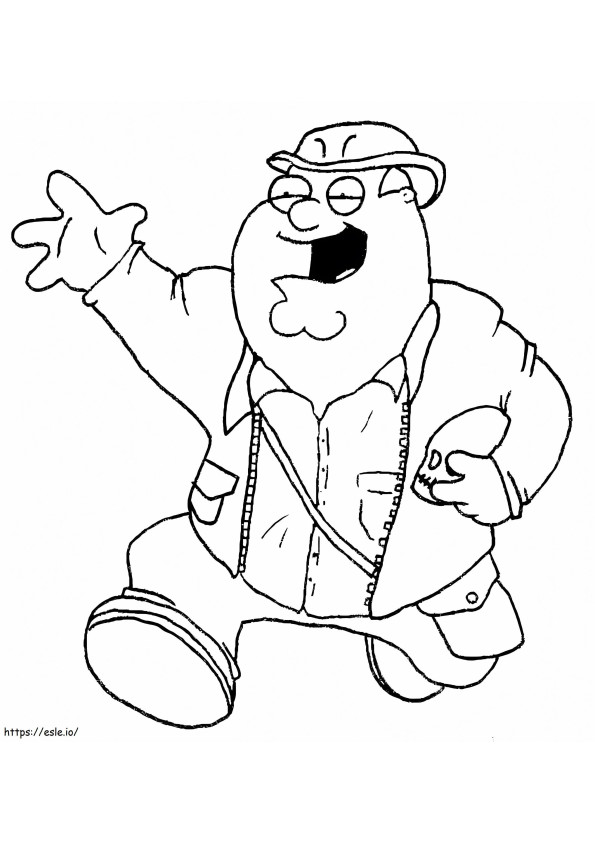 Smiling Peter Family Guy coloring page