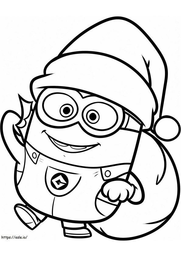 1531712084 Minion Santa Claus A4 coloring page
