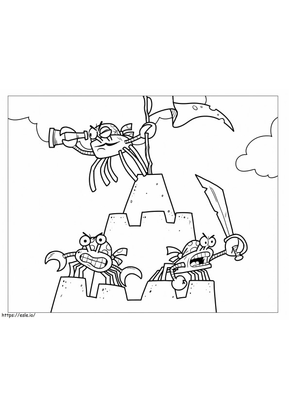 Pirate Crabs coloring page