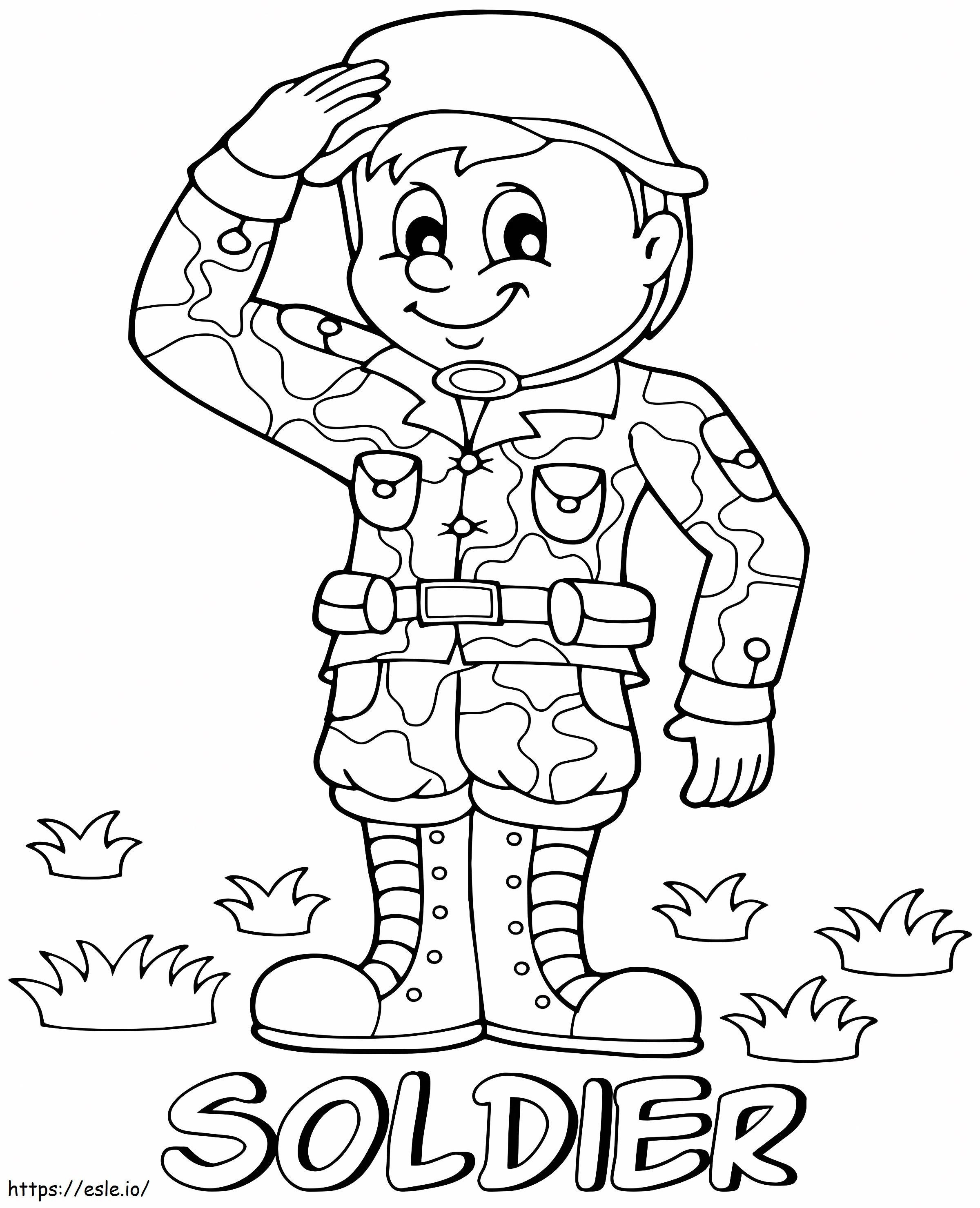 Coloriage Jeune soldat à imprimer dessin