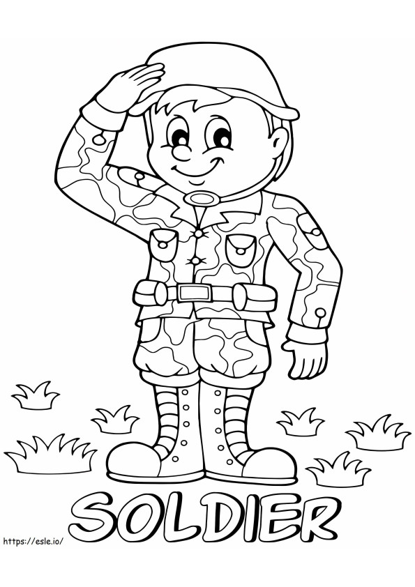 Young Solider coloring page