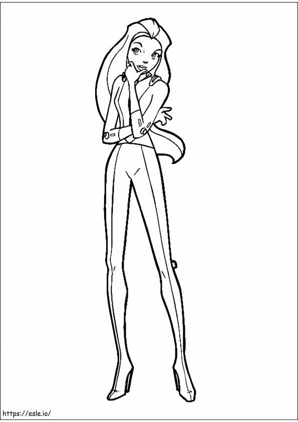 Cool Sam Totally Spies coloring page