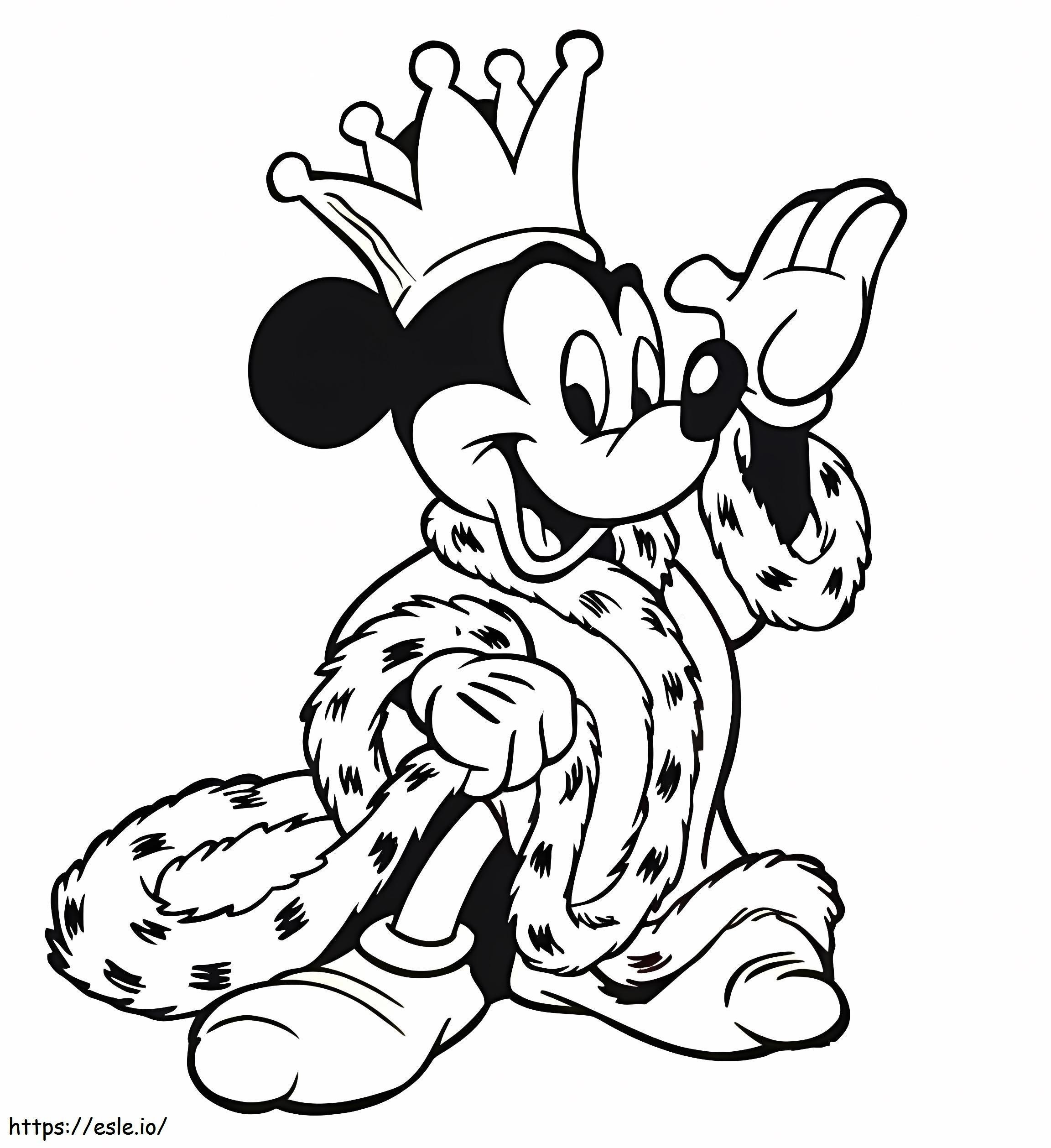 Mickey Mouse El Rey para colorear