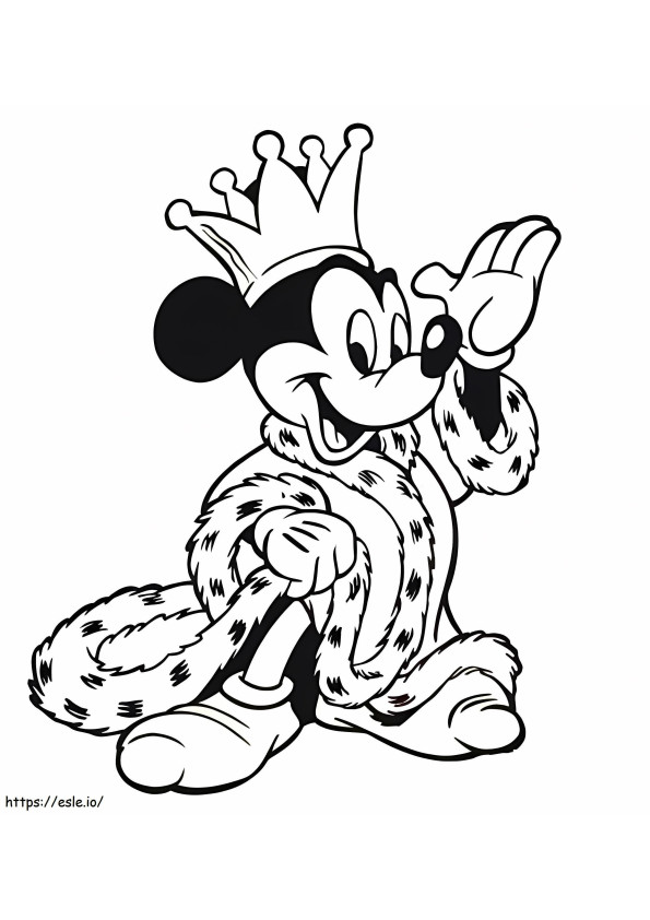 Mickey Mouse Sang Raja Gambar Mewarnai