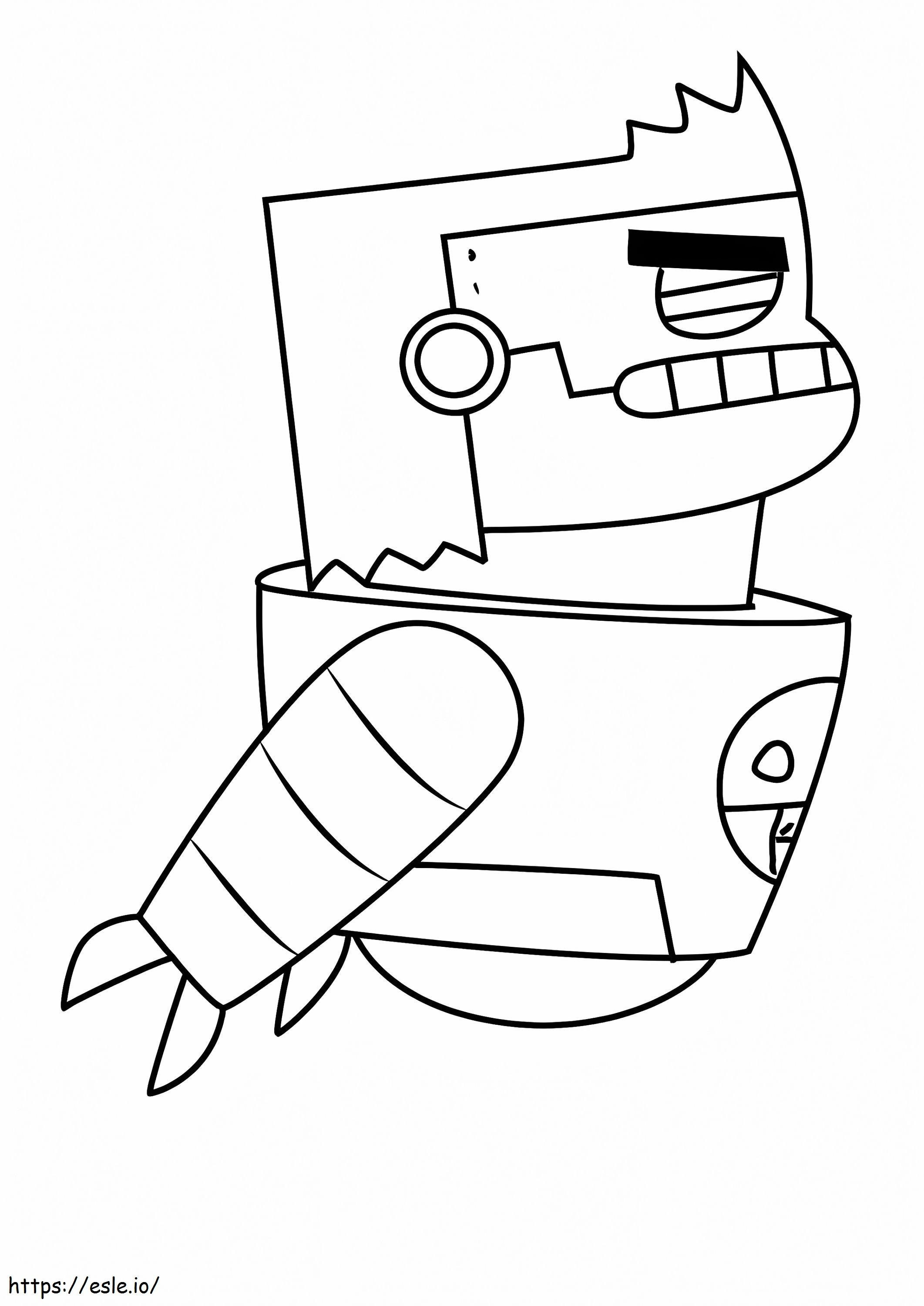 Robot Jesse van Looped kleurplaat kleurplaat