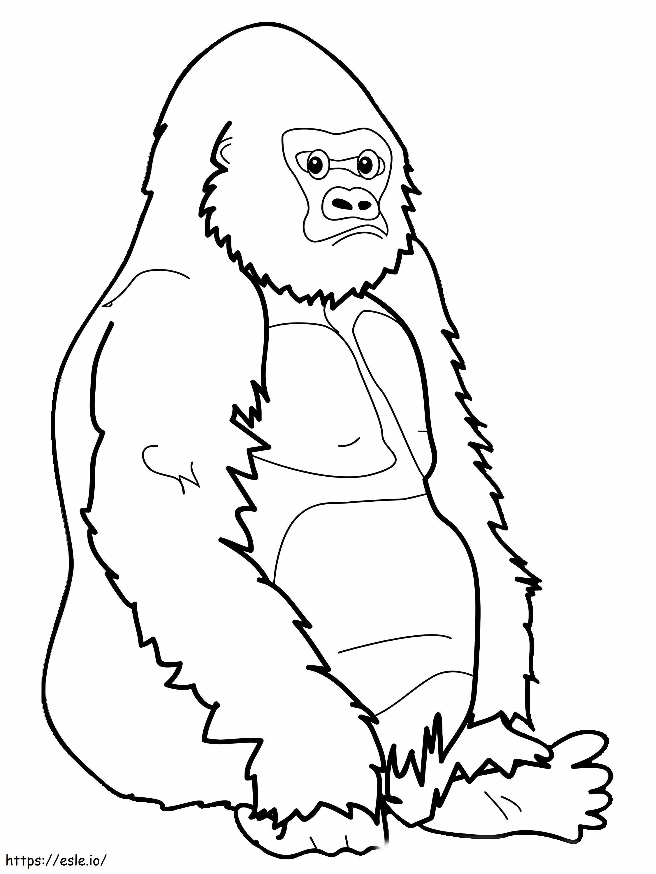 Sitzende Affen ausmalbilder