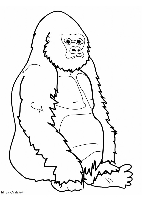 Sitzende Affen ausmalbilder