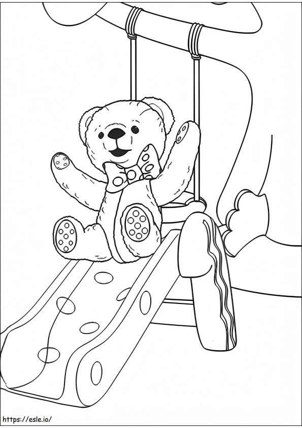 1533354125 Teddy Sliding A4 coloring page