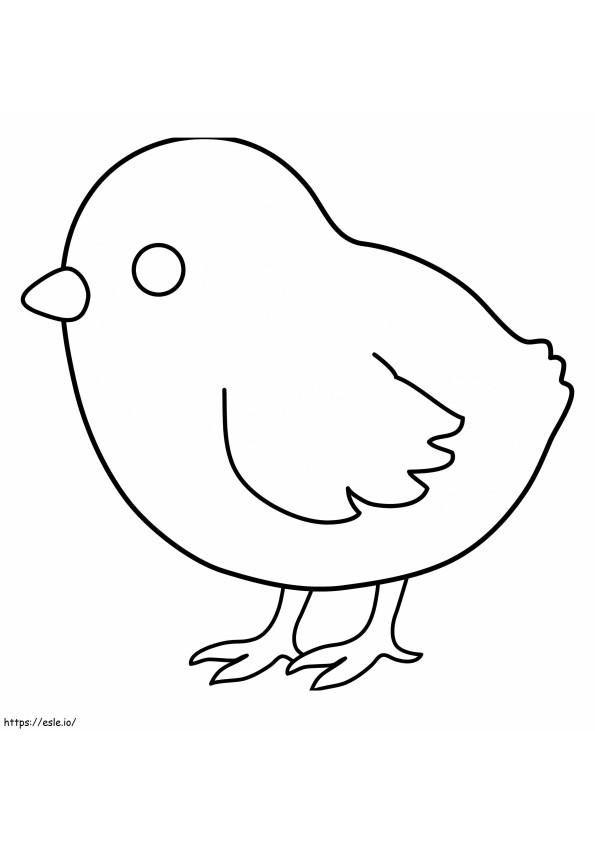 Yksinkertainen Chick värityskuva