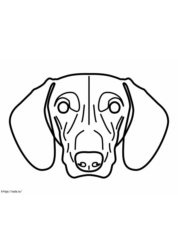 Dachshund Face coloring page