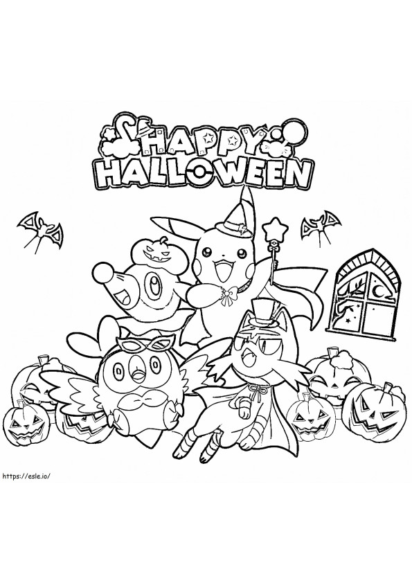 Halloween Pokemon coloring page