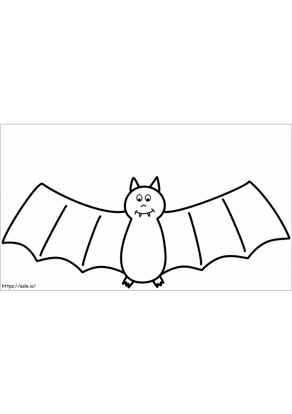 Smiling Bat coloring page
