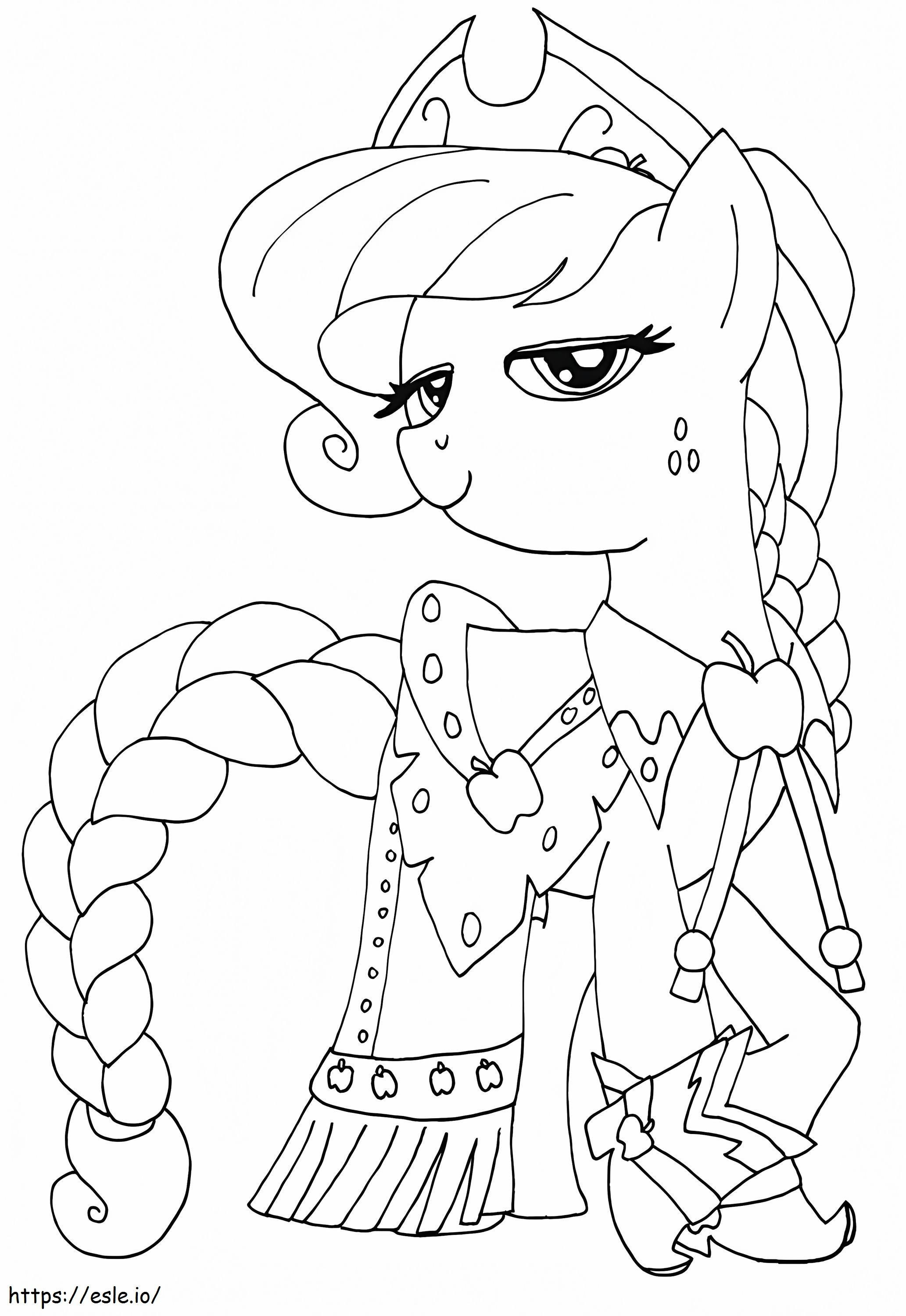 Princess Applejack coloring page