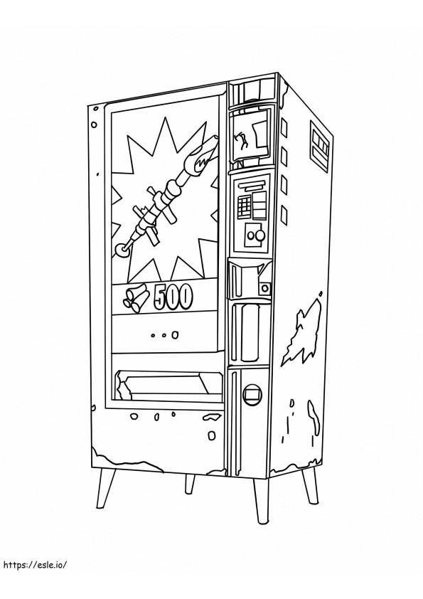 基本的な自動販売機 ぬりえ - 塗り絵