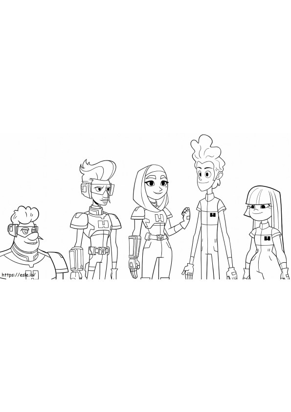 Characters From Glitch Techs 1 coloring page